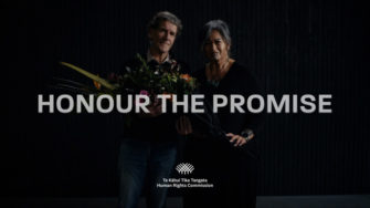 Bouquet from sites of abuse carries survivors’ message to Parliament