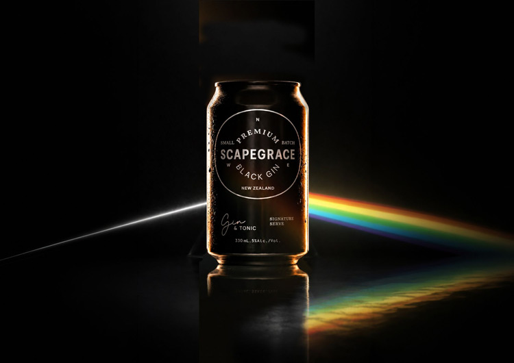 Scapegrace puts its viral Black gin into a colour-changing can